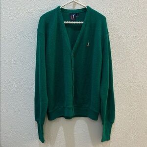 Vintage PGA Tour Emerald Green Cardigan XL